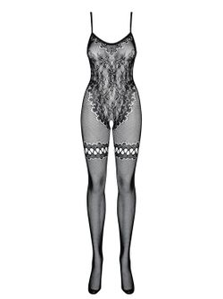 Crotchless Bodystocking With Body And Garter Design