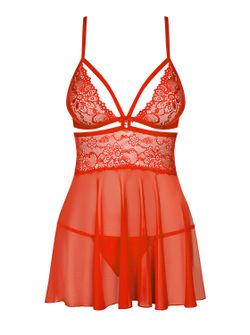 Set Babydoll - Rosso