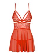 Obsessive - Babydoll Set - Rood