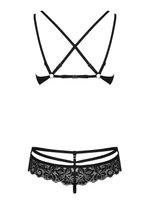 Obsessive - 2-Delige Kanten BH Set - Zwart