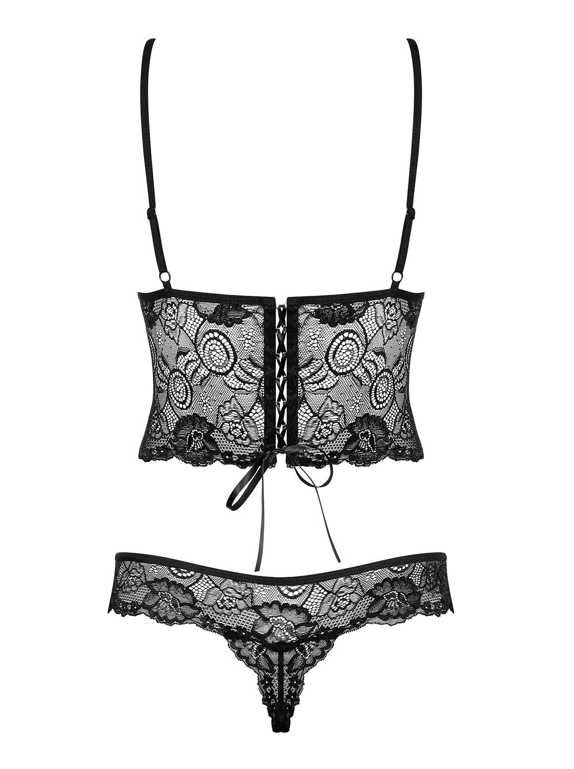 Obsessive - Alluria Kanten Body - Zwart