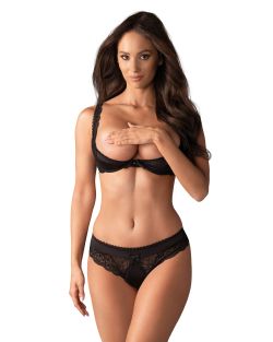 Obsessive - Miamor Half-Bra Zwart L/XL