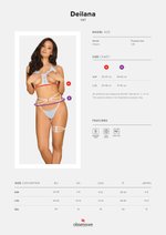 Obsessive - Deilana Sexy BH Set Met Open Cups - Blauw/Wit