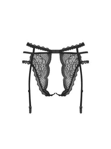 Pearlove Garter Belt with Open Crotch - Black - EasyToys Pearlove Garter Belt with Open Crotch - Black - EasyToys