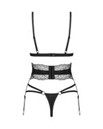 Obsessive - Lobellis Driedelige Set - Zwart
