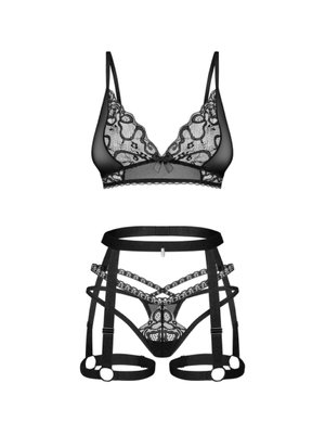Obsessive - Blomentis Driedelige Set - Zwart