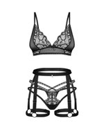 Obsessive - Blomentis Driedelige Set - Zwart