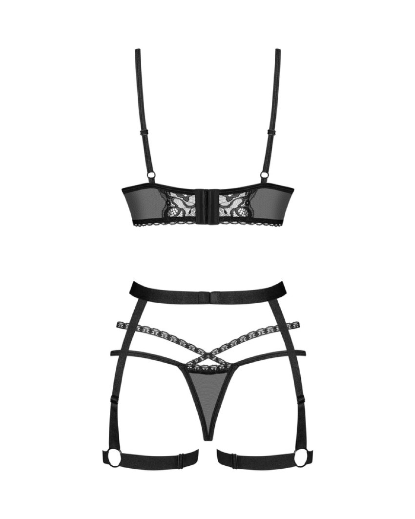 Obsessive - Blomentis Driedelige Set - Zwart