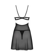 Obsessive - Nutris Babydoll & String - Zwart