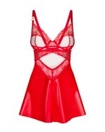 Obsessive - Aliosa Chemise & String - Rood