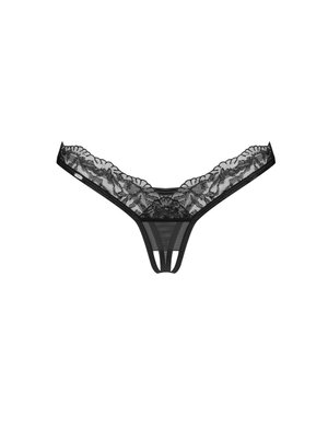 Obsessive - Arrowel String Met Open Kruisje - Zwart