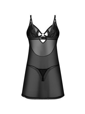 Obsessive – Babydoll & String – Zwart