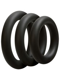 Doc Johnson 3 cockrings C-Ring Set Thick Noir