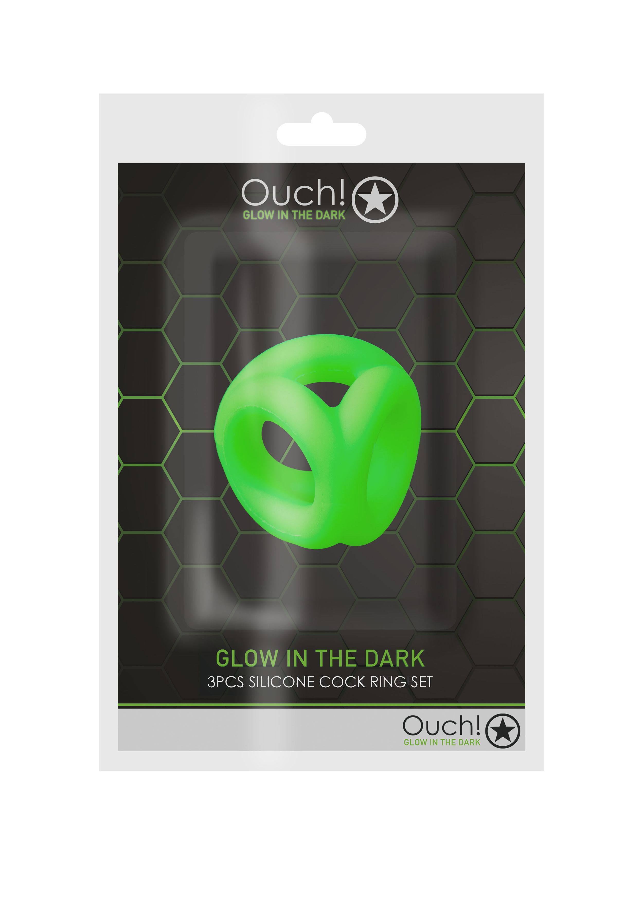 Anello fallico e per testicoli - Glow in the Dark - Verde neon