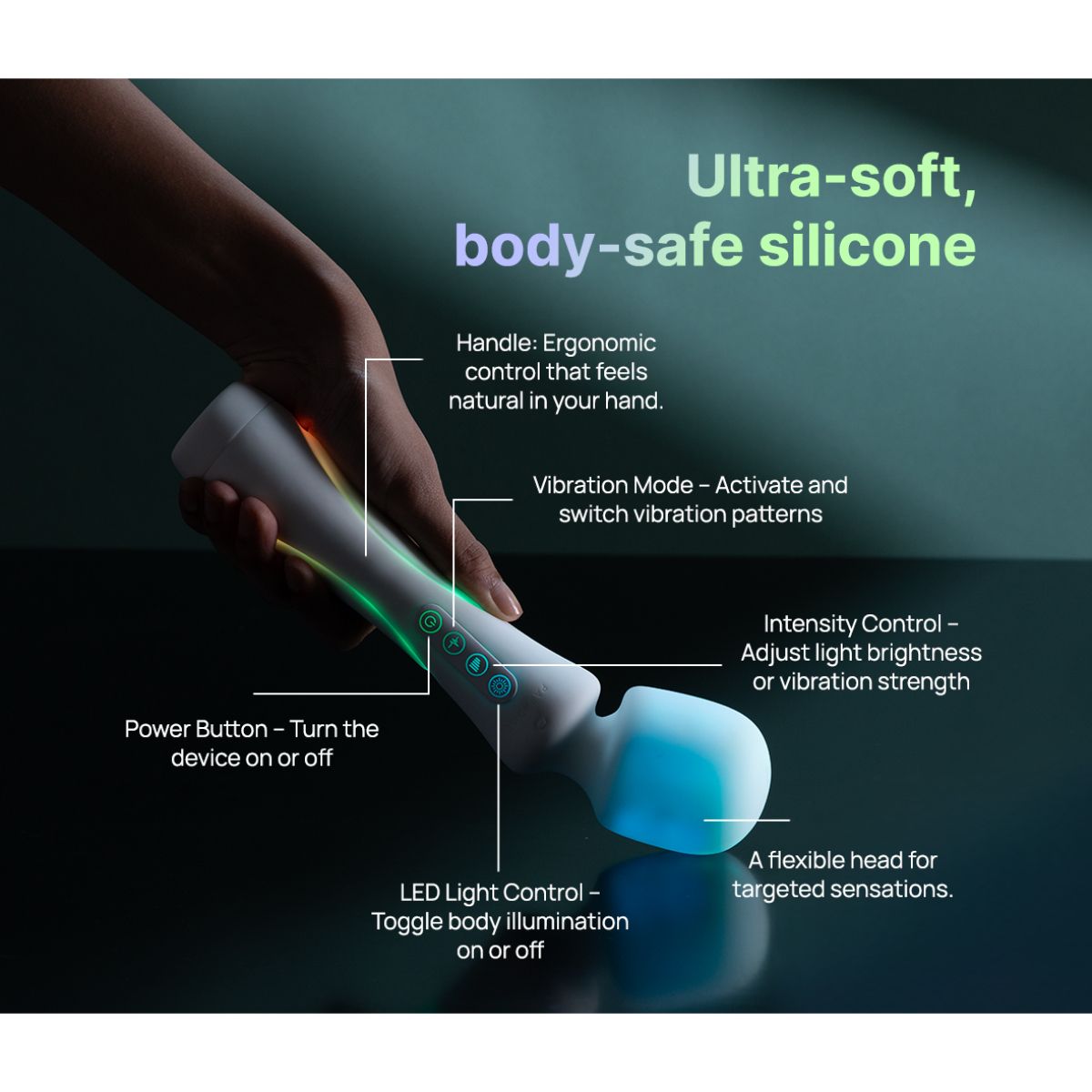 Paradise Pleasure Products - Illumination The Wand - Wit - Afbeelding 7