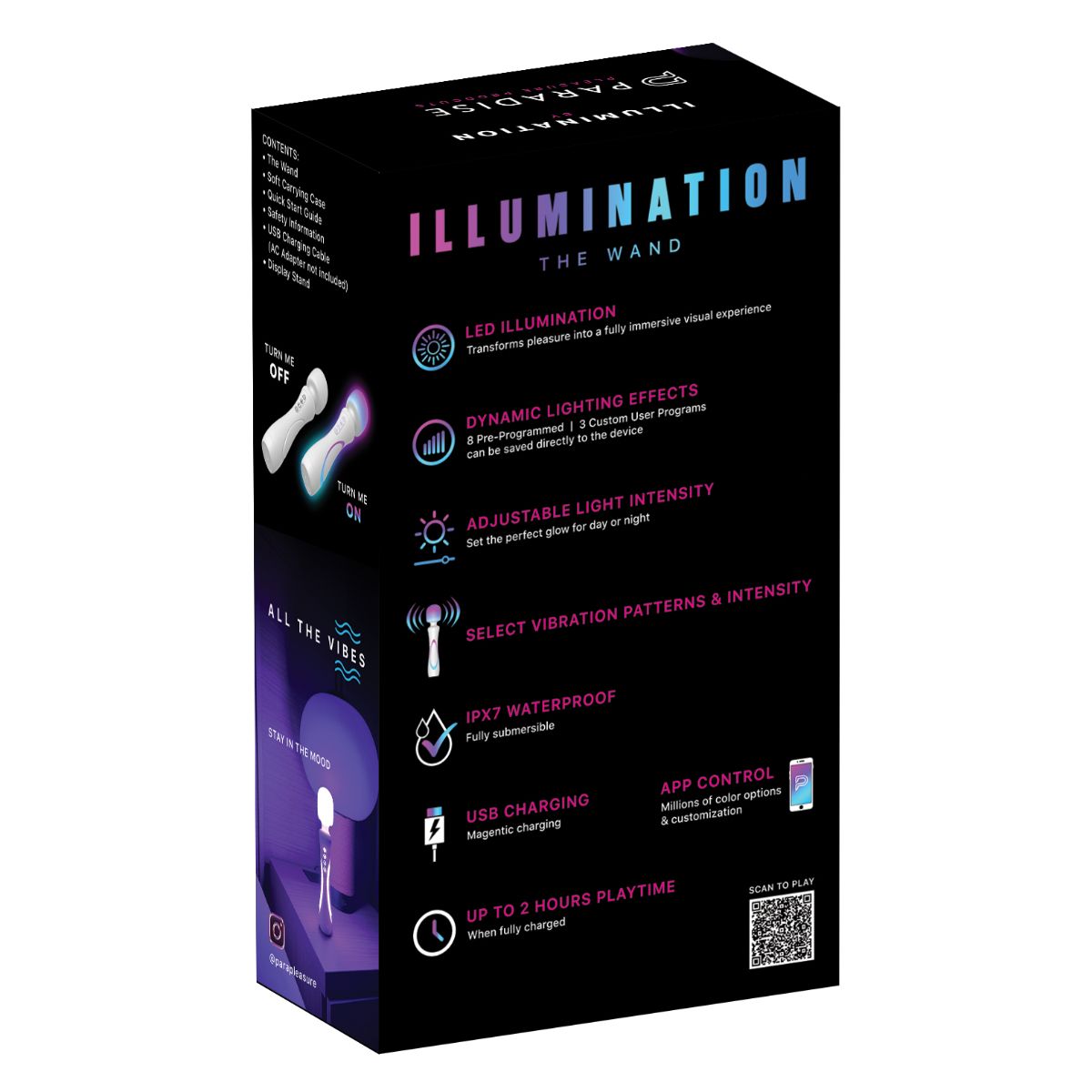 Paradise Pleasure Products - Illumination The Wand - Wit - Afbeelding 10