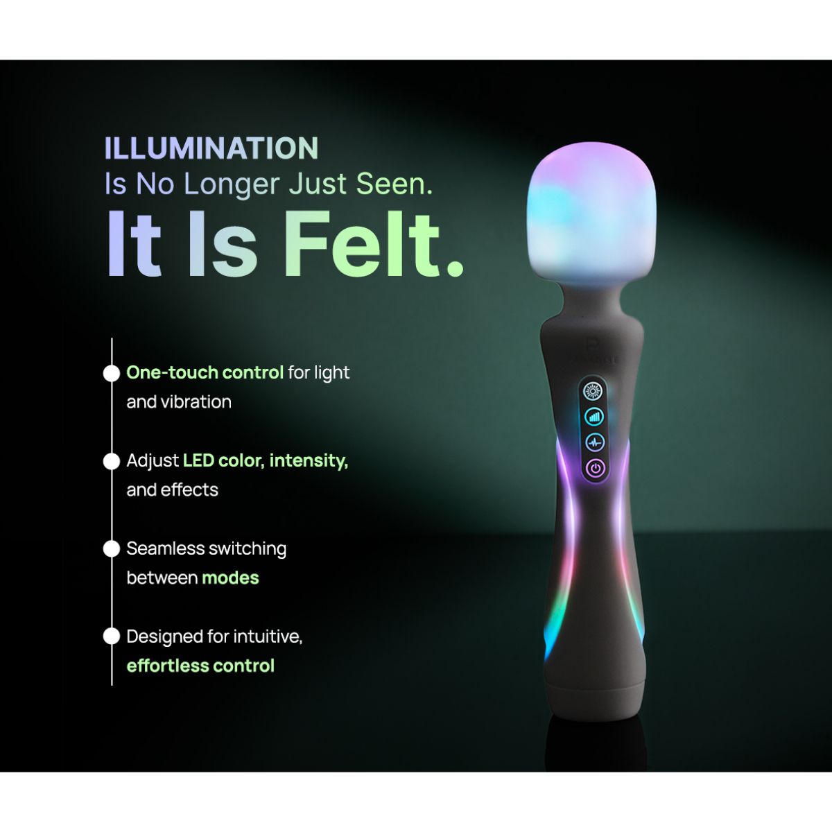 Paradise Pleasure Products - Illumination The Wand - Wit - Afbeelding 3