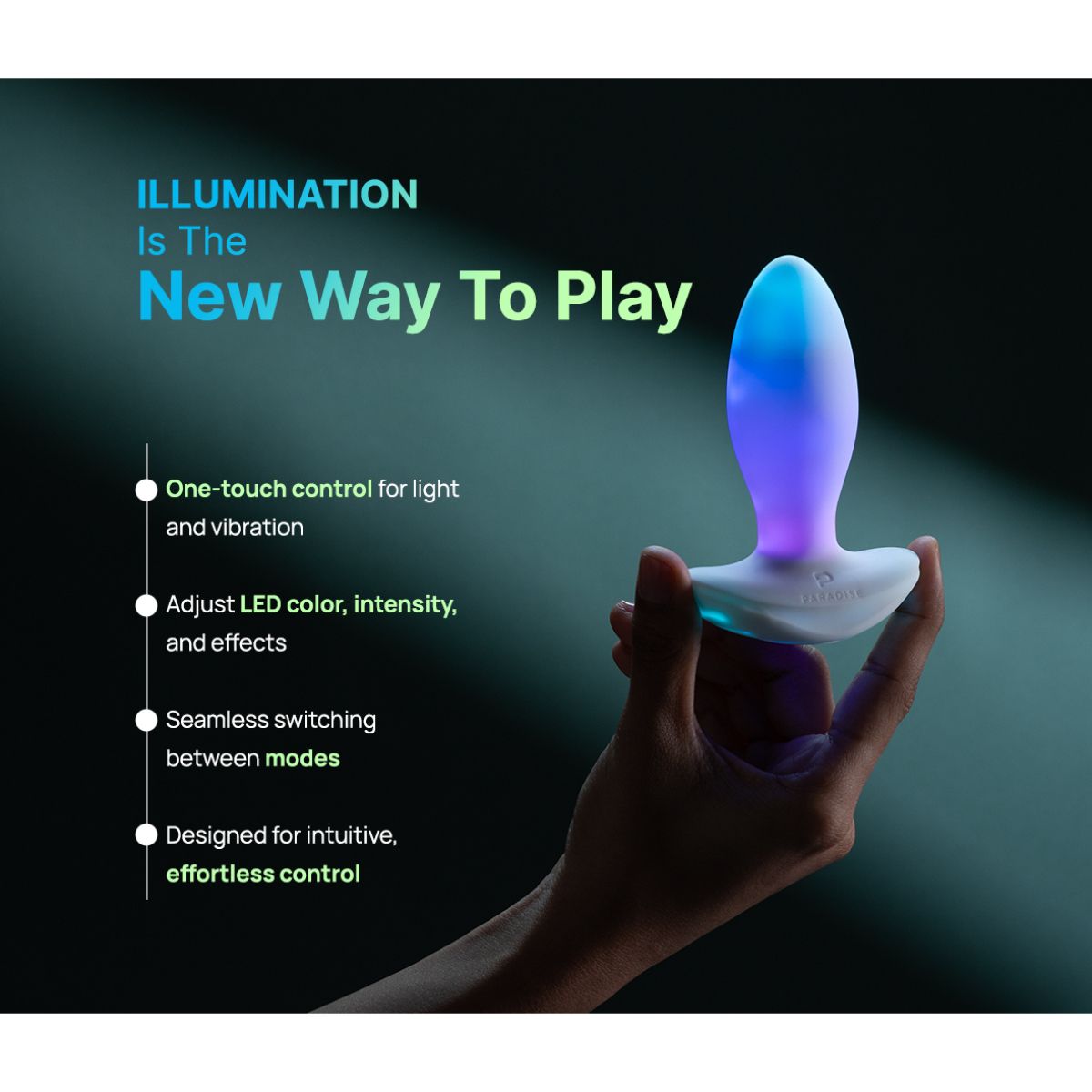 Paradise Pleasure Products - Illumination The Plug - Wit - Afbeelding 4