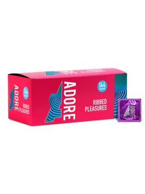 Adore Ribbed Pleasure condooms 144 stuks