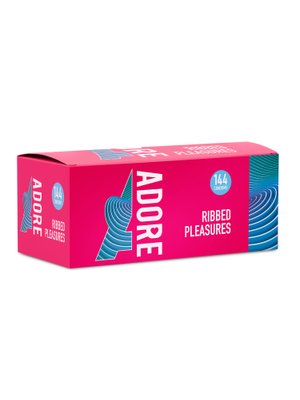 Adore Ribbed Pleasure condooms 144 stuks