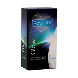 Pasante Glow Condoms - 12 pieces