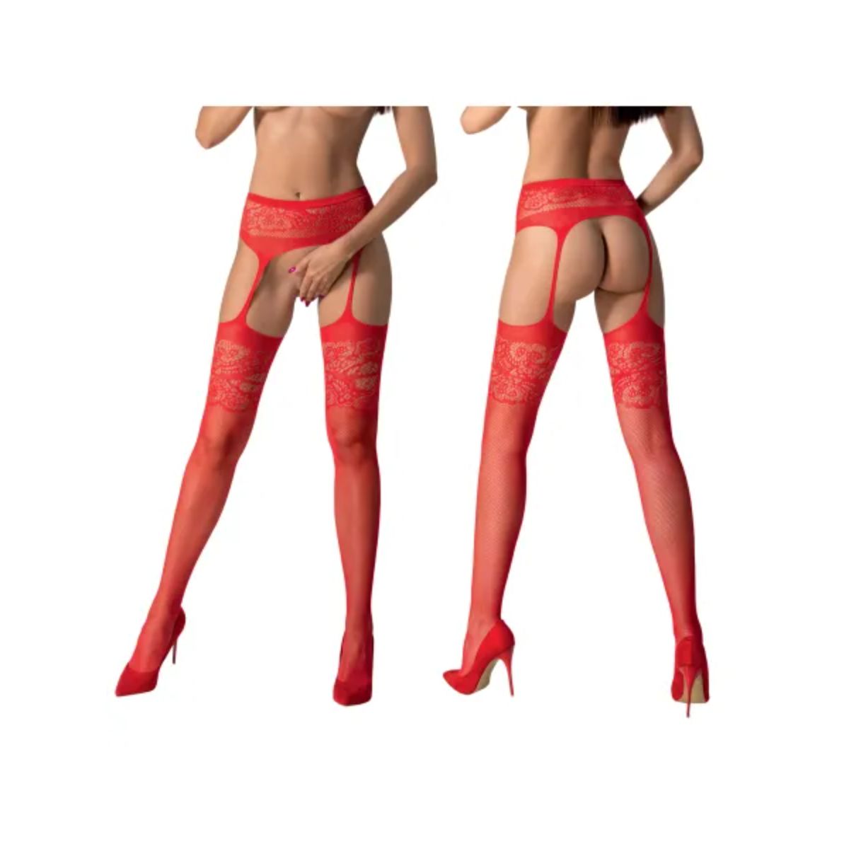 Passion - S029 Strip Pants - Rood - Afbeelding 7