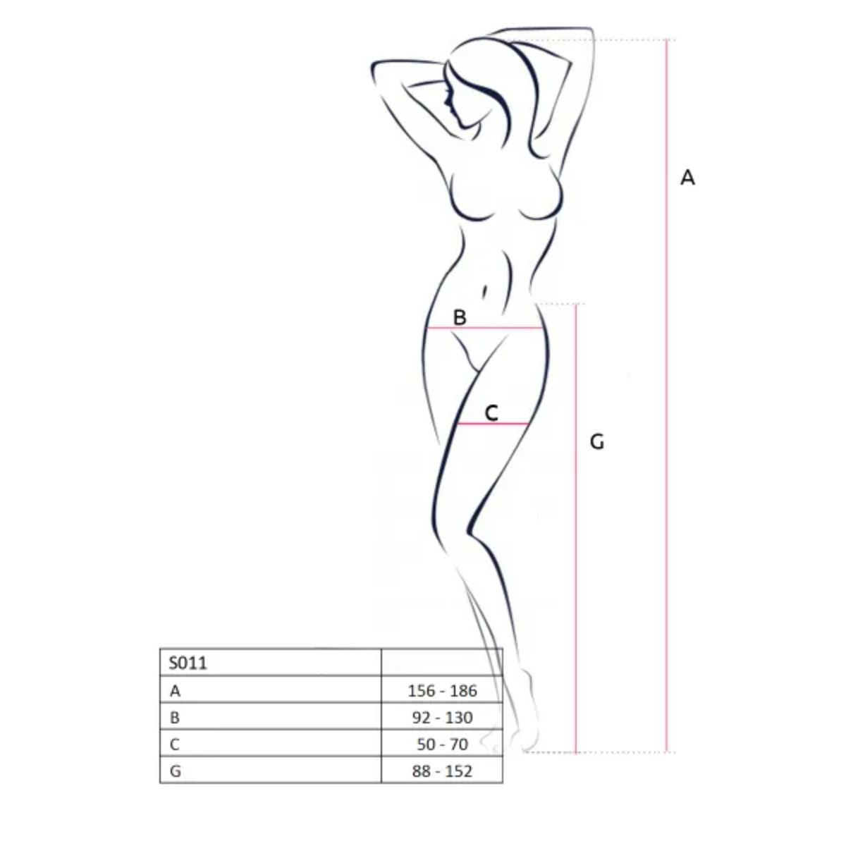 Passion - S011 Strip Pants - Rood - Afbeelding 4