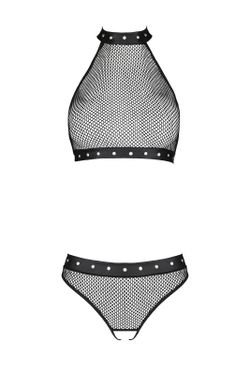Moonlight Set with Open Crotch - Black