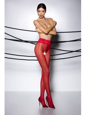 Passion - Tiopen 008 Panty Met Open Kruisje - Rood