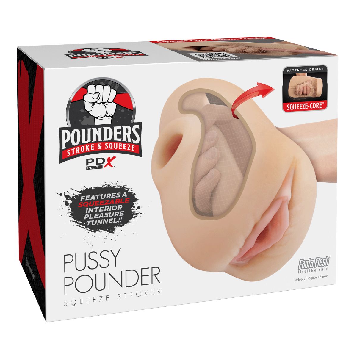 Pipedream - PDX Plus Pussy Pounder Squeeze Stroker - Beige - Afbeelding 3