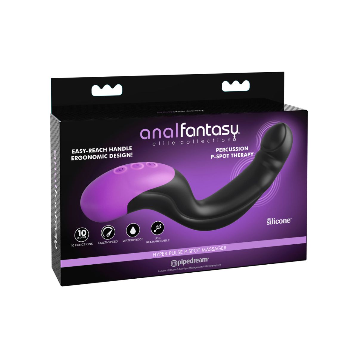 Anal Fantasy Elite - Hyper-Pulse Massager - Zwart - Afbeelding 4