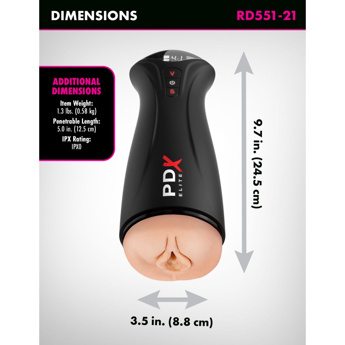 PDX Elite - Fuck-Gasm Stroker - Zwart - Afbeelding 5