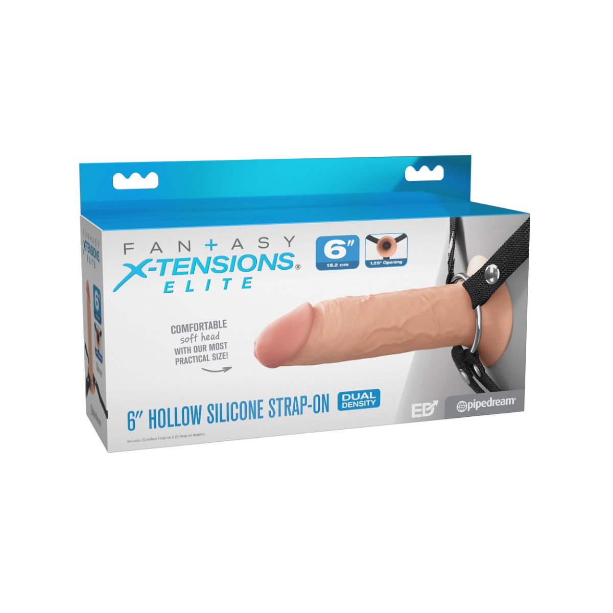 FANTASY X-TENSIONS – Elite Hollow Strap-On 15,2 cm – Beige