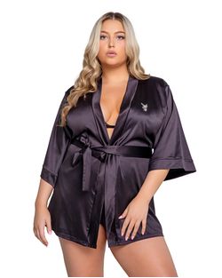 Playboy Lingerie - Błyszczący Bunny Kimono