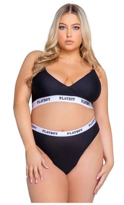 Playboy Lingerie - Set Lifestyle 2 Pezzi Curvy - Nero