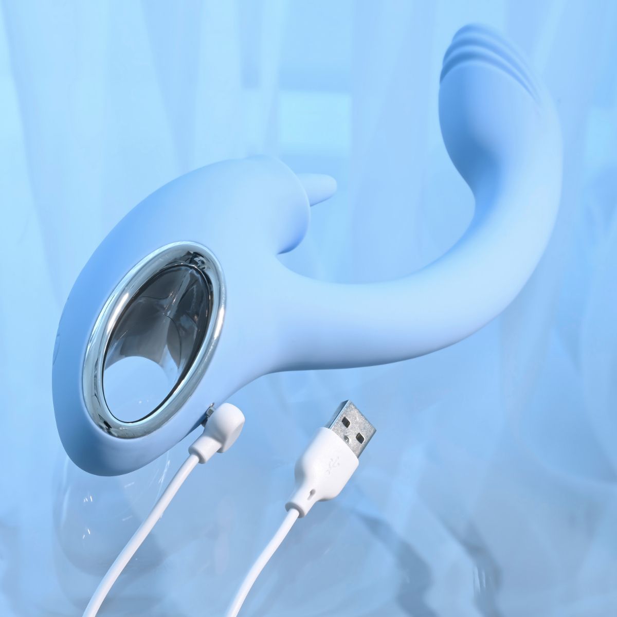 Playboy - Sapphire Dual Vibrator - Sky Blue - Afbeelding 10