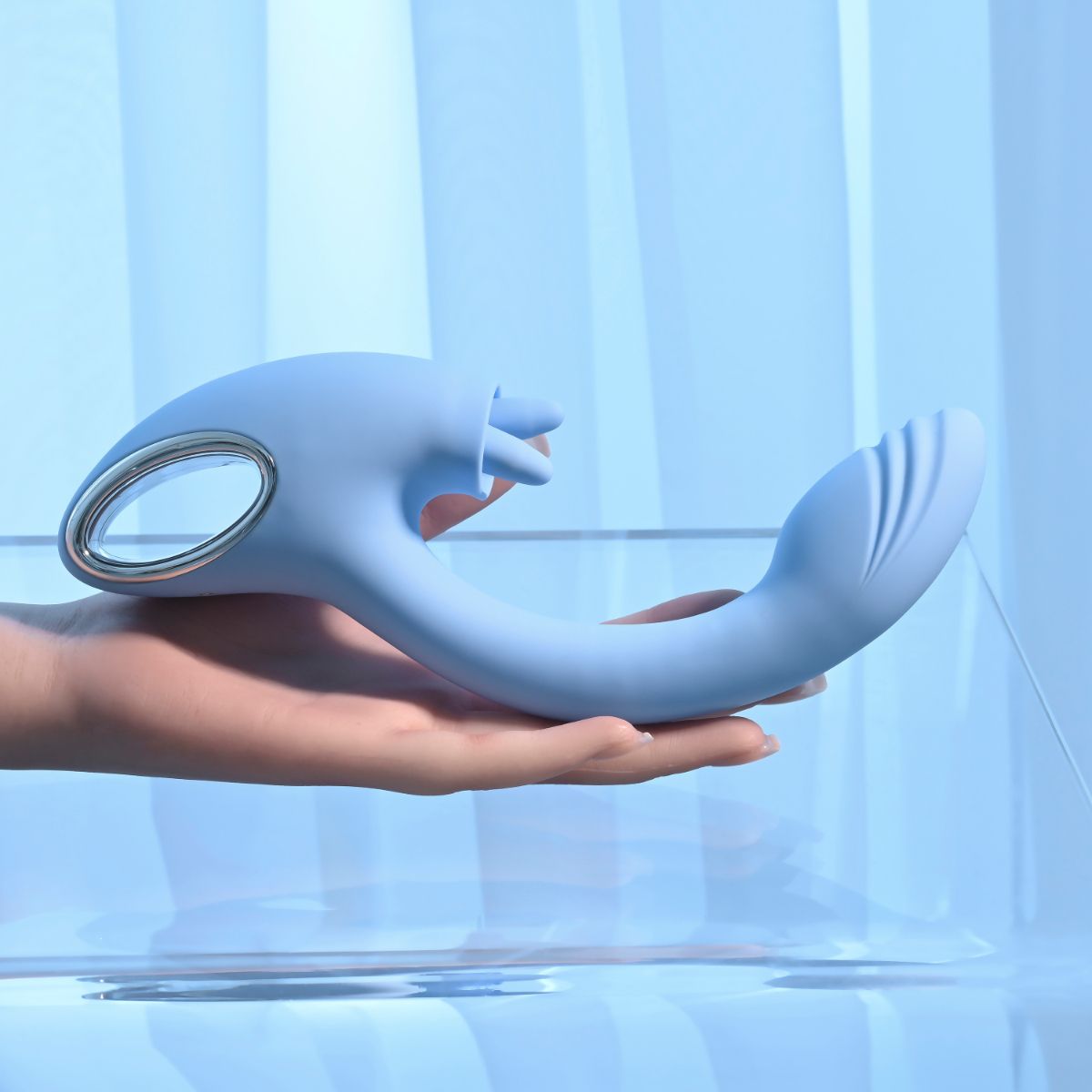 Playboy - Sapphire Dual Vibrator - Sky Blue - Afbeelding 11