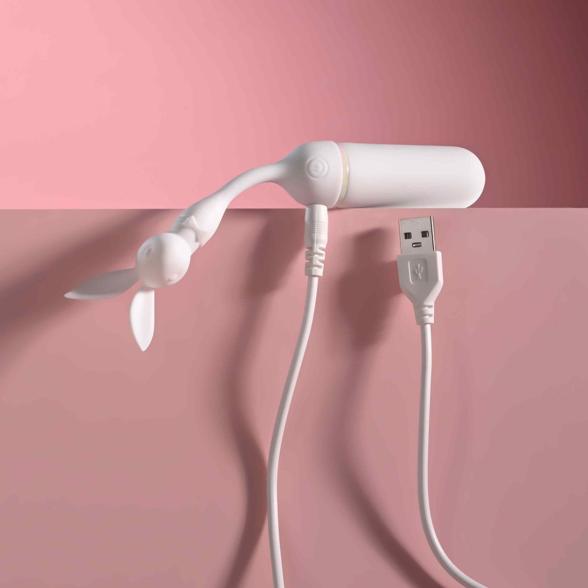 Playboy Pleasure - Lucky Charm Rabbit Vibrator - Wit foto 5