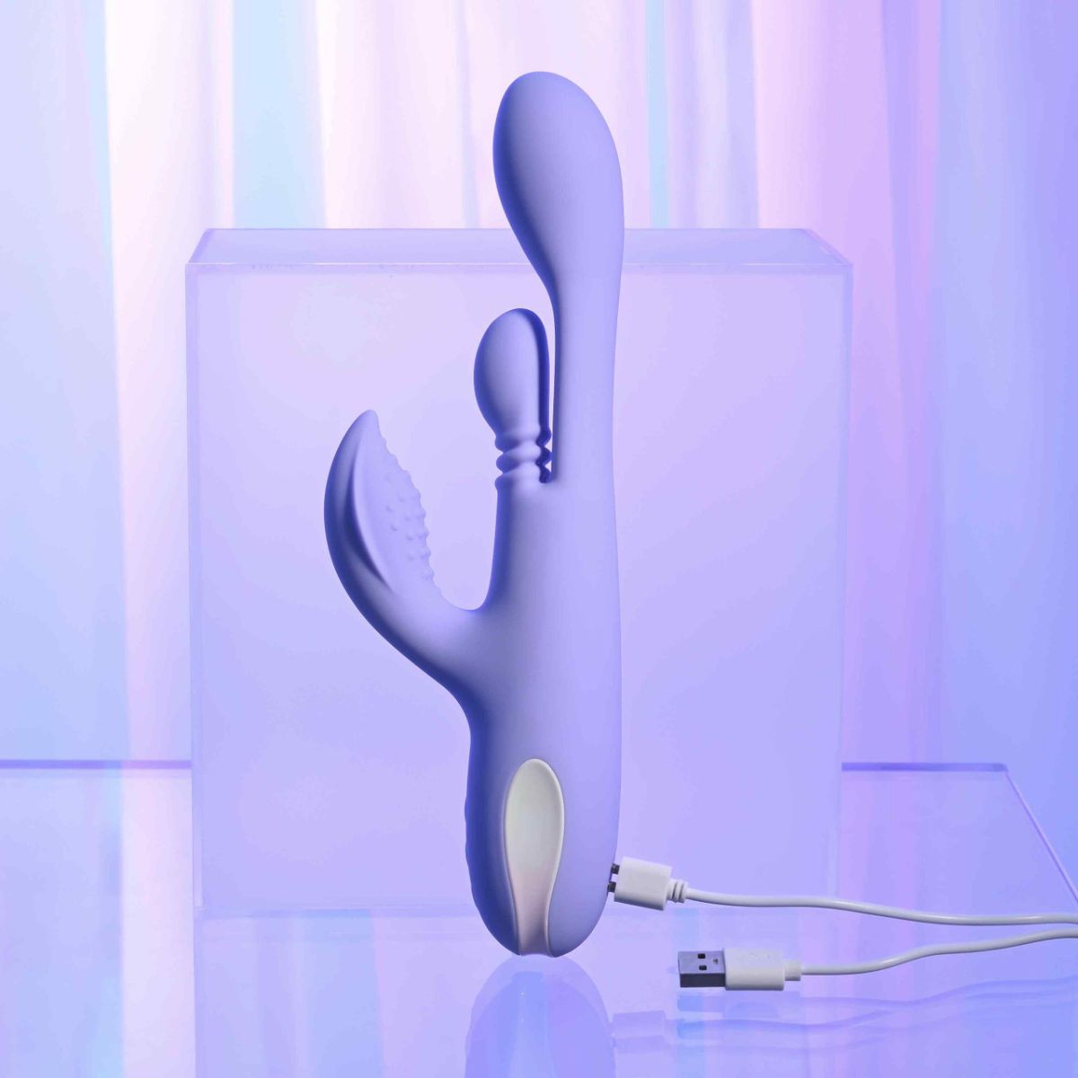 Playboy Pleasure - Nubbin Rubbin Dubbele Vibrator - Lavender foto 6