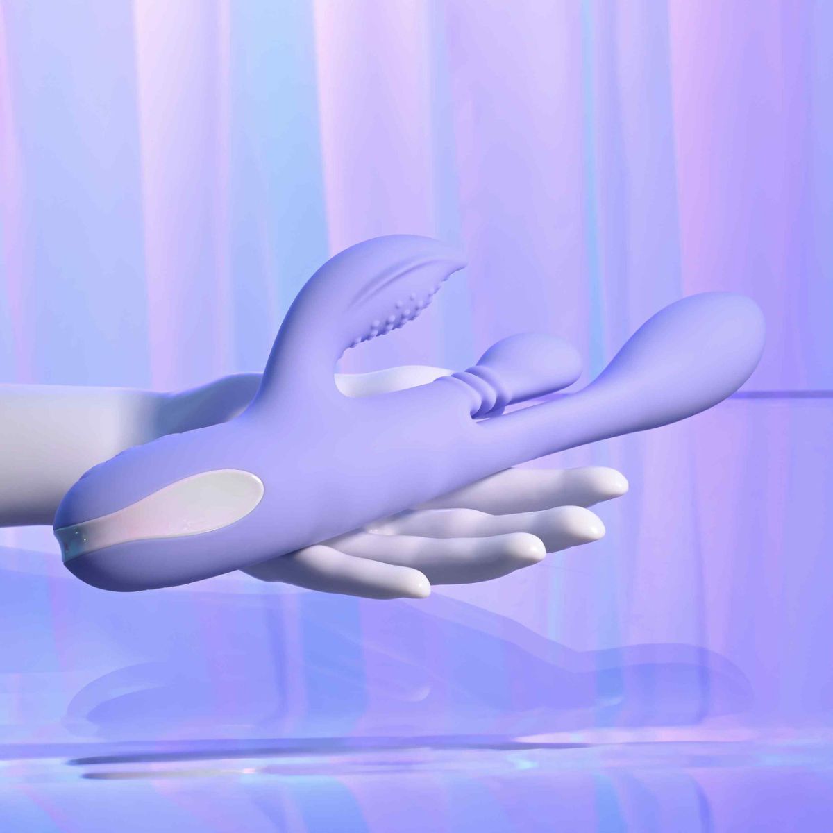 Playboy Pleasure - Nubbin Rubbin Dubbele Vibrator - Lavender foto 7