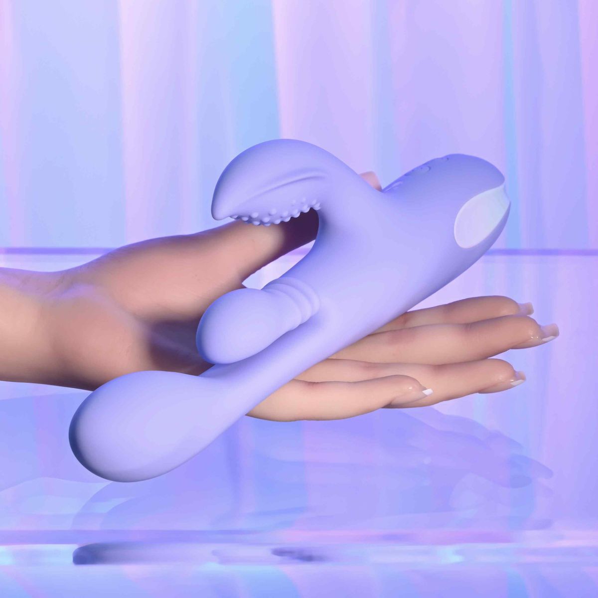Playboy Pleasure - Nubbin Rubbin Dubbele Vibrator - Lavender foto 8