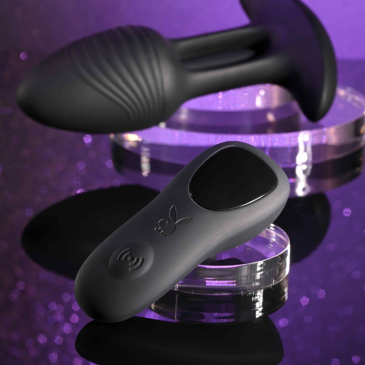 Playboy Pleasure - Rim Shot Vibrerende Anaalplug - Zwart foto 7