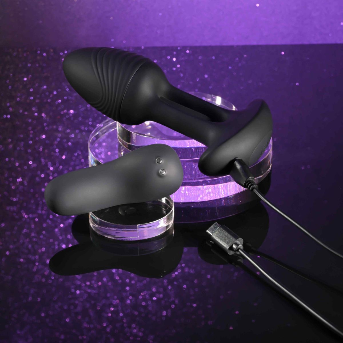 Playboy Pleasure - Rim Shot Vibrerende Anaalplug - Zwart foto 8
