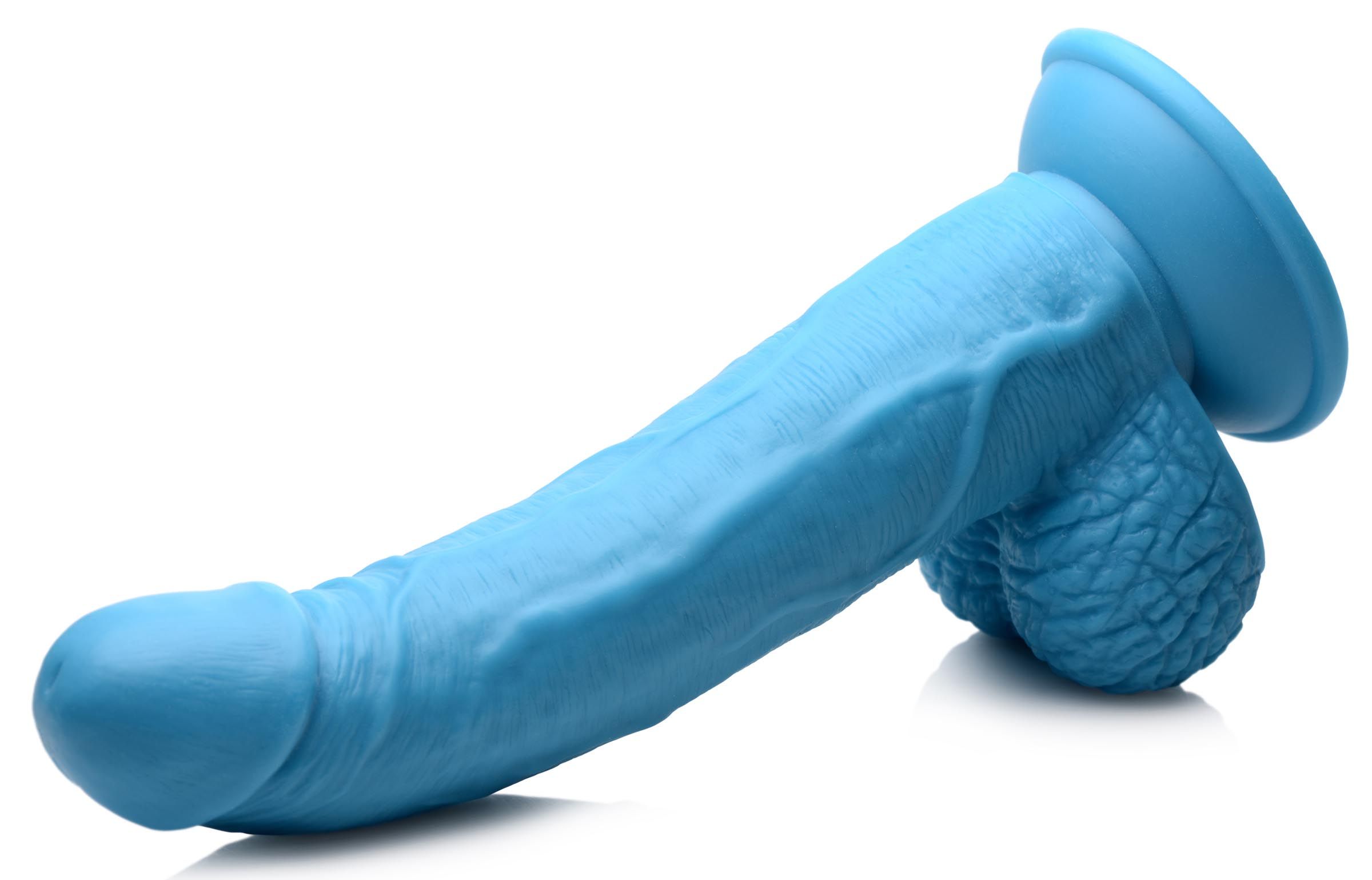 Poppin Dildo 19 cm - Blauw foto 2