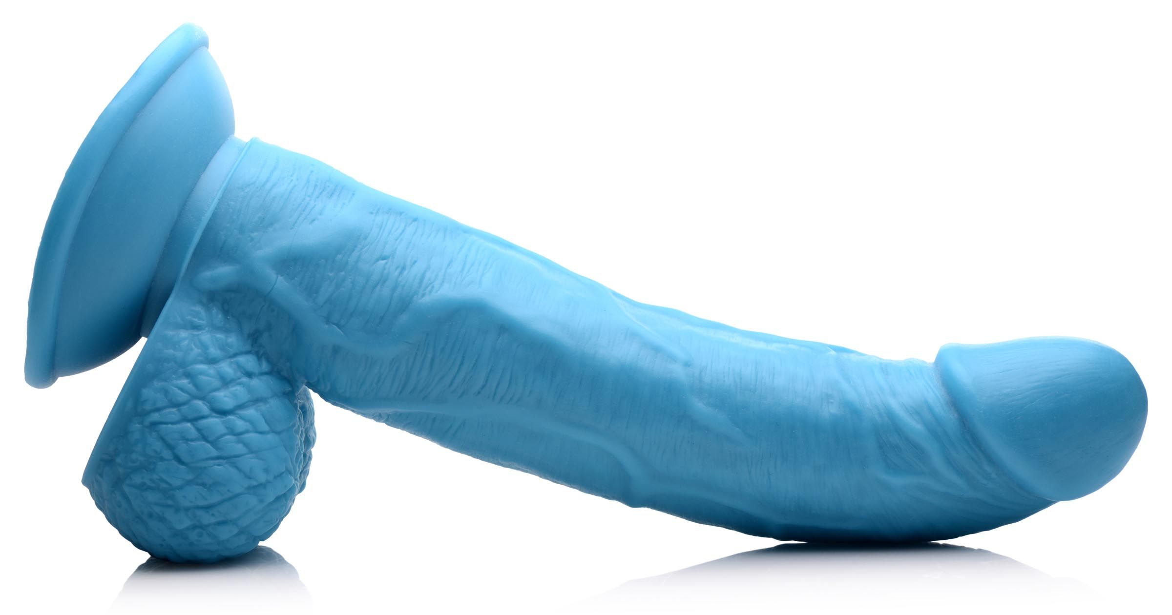 Poppin Dildo 19 cm - Blauw foto 3