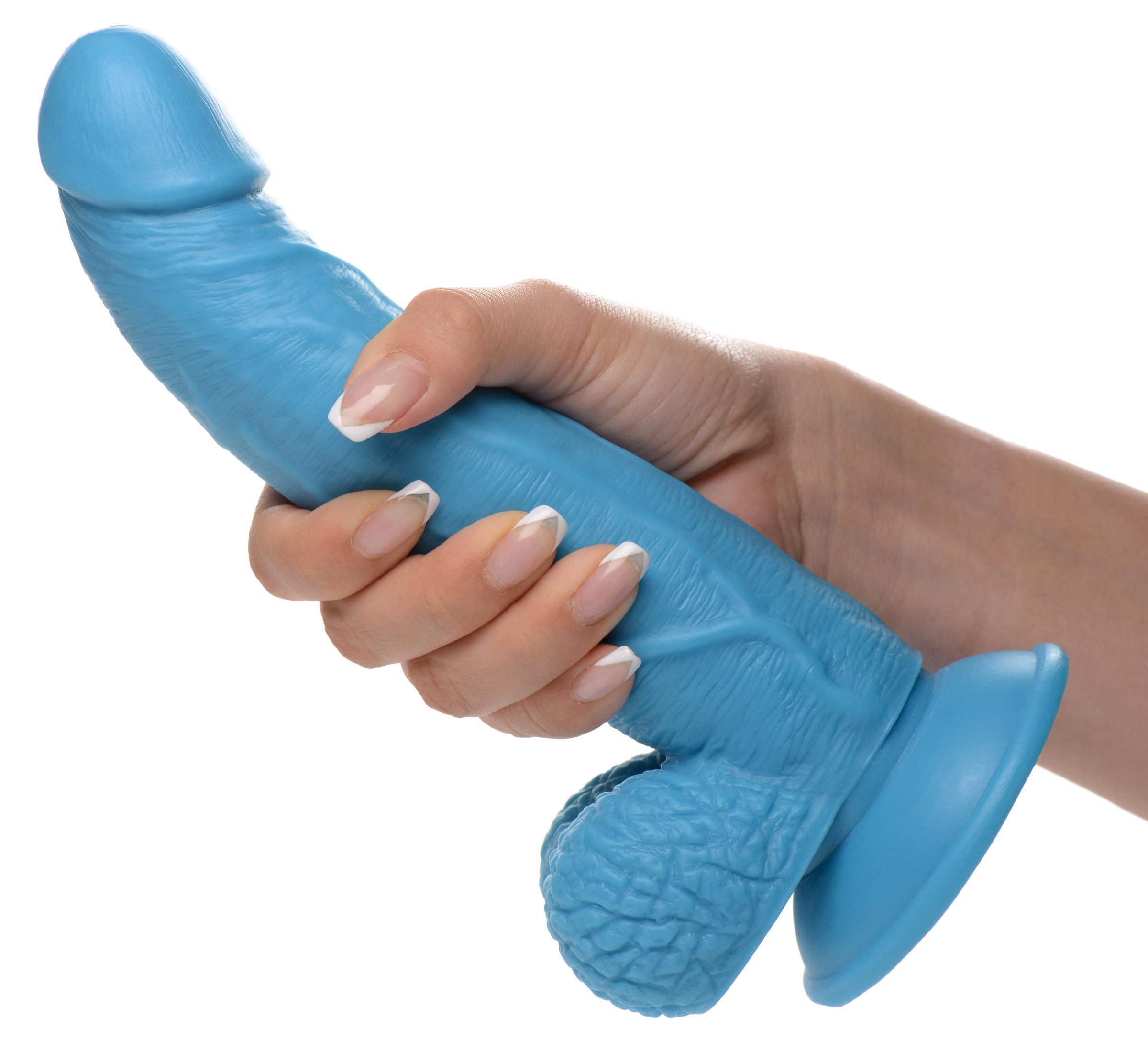 Poppin Dildo 19 cm - Blauw foto 5