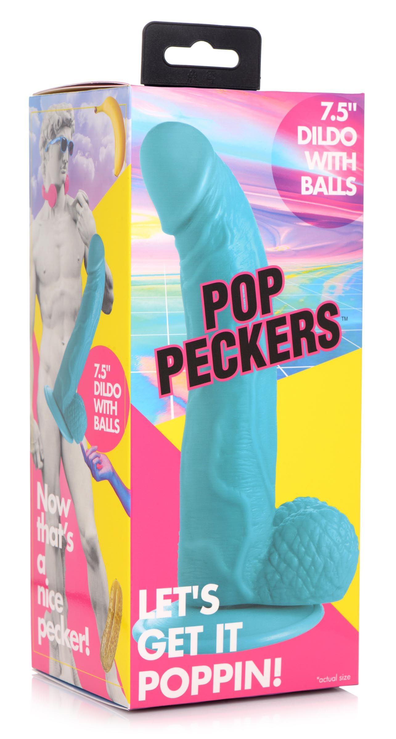 Poppin Dildo 19 cm - Blauw foto 6