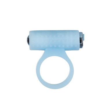 Cosmic Vibrating Cock Ring - Glow in the Dark Blue - EasyToys