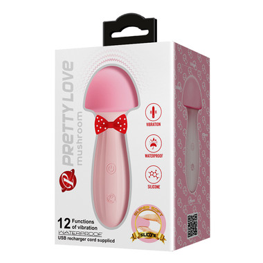 mushroom wand vibrator TROJAN VIBRATIONS MIDNIGHT Collection compact 3.3 multi-speed massager 3  speeds $15.00 main image 1