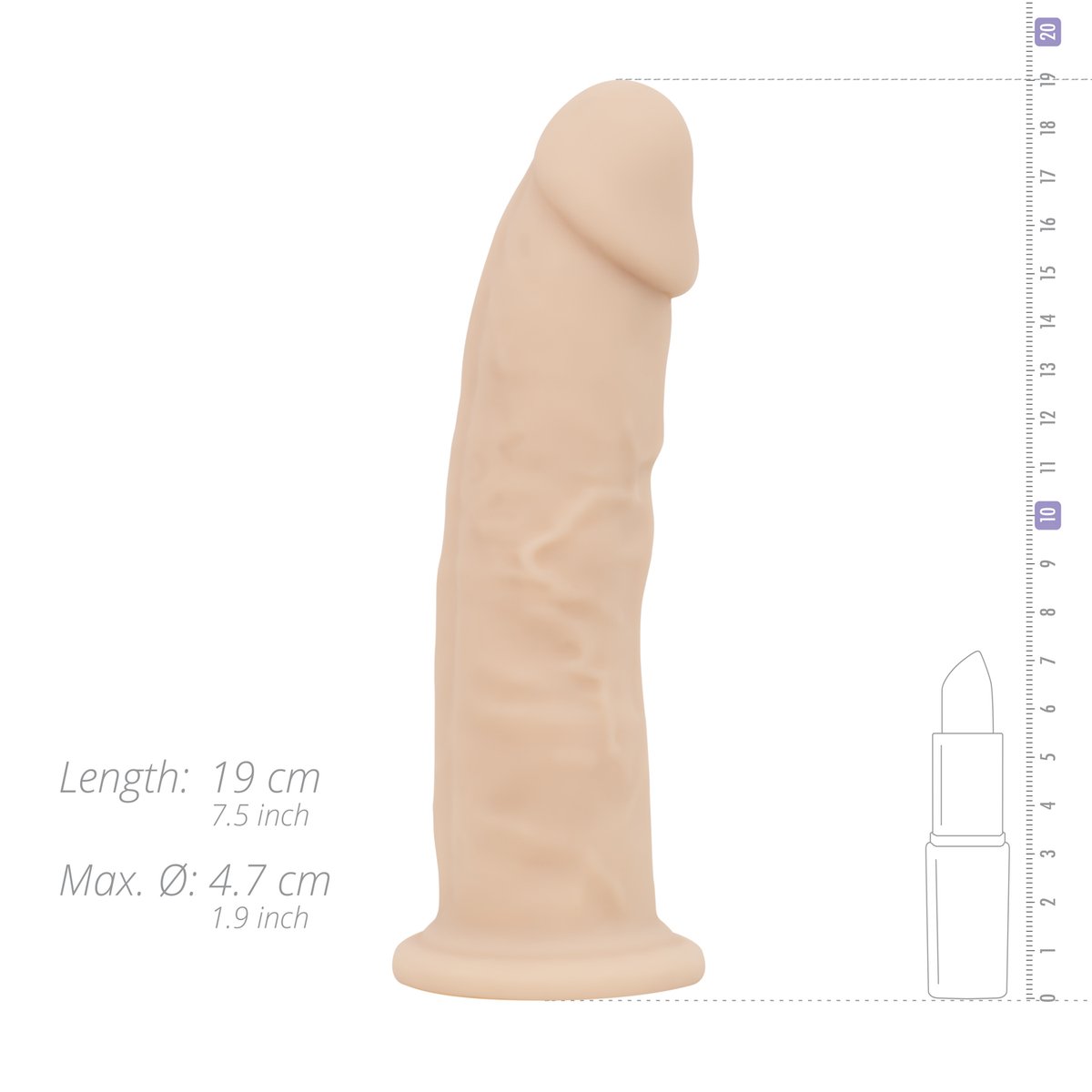Real Fantasy Deluxe - Winston Vibrerende Realistische Dildo - 18 cm